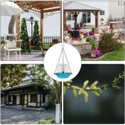 Bird Feeder Hanging Solar Bird Feeder Easy Clean Leakproof Elegant For Outdoor - thumbnail 5