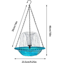 Bird Feeder Hanging Solar Bird Feeder Easy Clean Leakproof Elegant For Outdoor - thumbnail 2