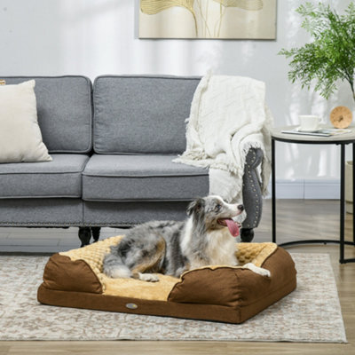 Pawhut Dog Bed Calming Pet Bed Dog Mattress For Medium Dogs - Brown - image 1
