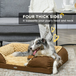 Pawhut Dog Bed Calming Pet Bed Dog Mattress For Medium Dogs - Brown - thumbnail 5