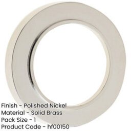 Loops Elegant Plain Outer Roses For Escutcheons In Polished Nickel - Solid Brass Key Hole Cover - thumbnail 2