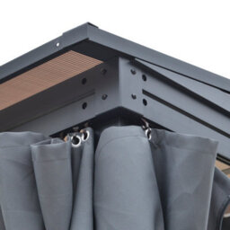 Outsunny Outdoor Pergola Gazebo Party Tent Garden Sun Shelter 4 X 3M W/ Curtain - thumbnail 9
