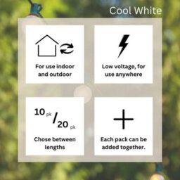 Party Festoon - Warm White, 20 Indoor Outdoor Globe String Lights For Garden - thumbnail 6