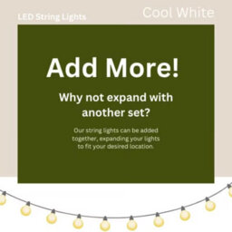Party Festoon - Warm White, 20 Indoor Outdoor Globe String Lights For Garden - thumbnail 5