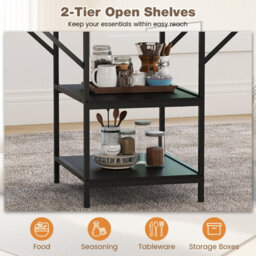 Costway Rectangular Dining Table For 4-6 Kitchen Table 100 X 120Cm-Black - thumbnail 6