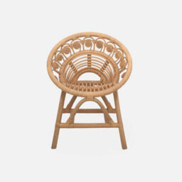 Sweeek - Children's Rattan Chair Alice Natural 46X39.5X55 Cm - thumbnail 4