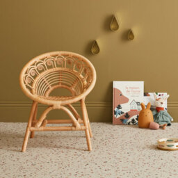 Sweeek - Children's Rattan Chair Alice Natural 46X39.5X55 Cm - thumbnail 5