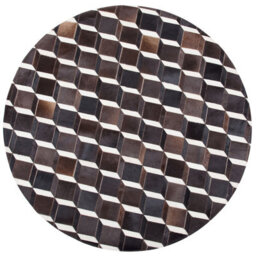 Beliani Rug Alpkoy Brown 140 Cm Leather - thumbnail 4
