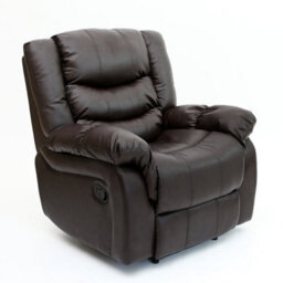 More4Homes Seattle Manual Recliner Bonded Leather 1+2+3 Seater Sofa Set (Brown) - thumbnail 6