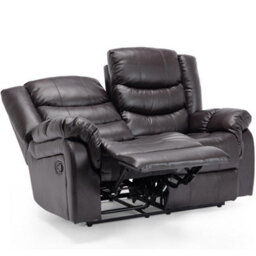 More4Homes Seattle Manual Recliner Bonded Leather 1+2+3 Seater Sofa Set (Brown) - thumbnail 5