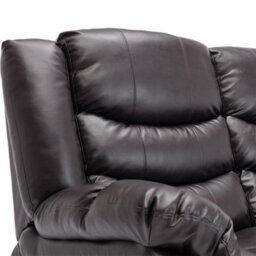 More4Homes Seattle Manual Recliner Bonded Leather 1+2+3 Seater Sofa Set (Brown) - thumbnail 9