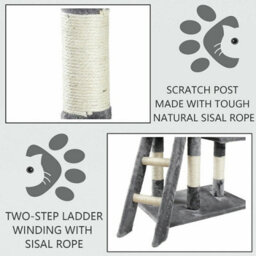 Multi Storey Cat Tree Tower With Scratching Post Plush Cave And Sleeping Area Indoor And Outdoor - thumbnail 7