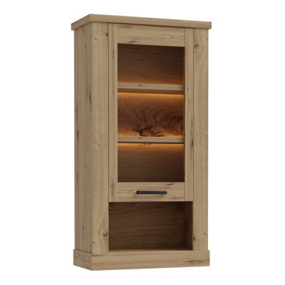 Furniture To Go Corona Wall Display Cabinet In Artisan Oak - image 1