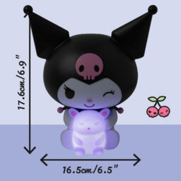 Kuromi Globuddies Night Light, Officially Licensed Sanrio 3D Led Lamp, Battery Powered Gift For Hello Kitty Fans, Paladone - thumbnail 6