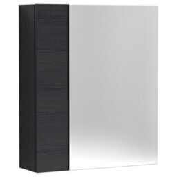 FNX Bathrooms Element Fitted Wall Hung 2 Door Mirror Unit 600mm Charcoal Black - thumbnail 2
