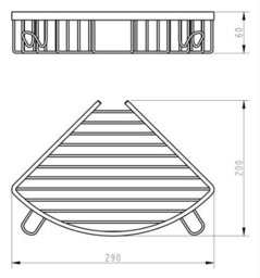 Aveli Bathroom Corner Shower Caddy Accessory Gold Wall Mounted Stainless Steel - thumbnail 3