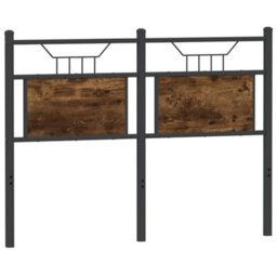Berkfield Headboard Smoked Oak 120 Cm Engineered Wood And Steel - thumbnail 6