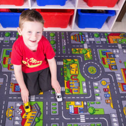 Village Mat Rugs Town Road Map City Cars Toy Rug Play 80 X 120Cm - thumbnail 2