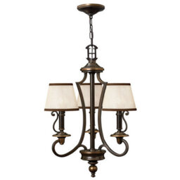 Elegant 3 Bulb Olde Bronze Chandelier Pendant Light For Modern Interiors