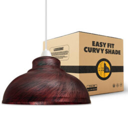 Vintage Rustic Red Metal Ceiling Lamp Shade  Easy Fit Light Pendant 29Cm Modern Hanging Ceiling Lighting Shade For Bedroom