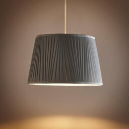 "K Living 14"" Shantung Pleat Light Shade Ceiling Table Lampshade Grey" - thumbnail 4