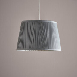 "K Living 14"" Shantung Pleat Light Shade Ceiling Table Lampshade Grey" - thumbnail 1