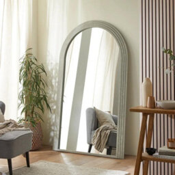 The Online Mirror Shop Delphi Arched Shape Mirror With Stepped Design & Stoneeffect Of H 180 X W 110 Cm - thumbnail 2