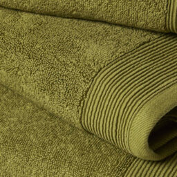 Homescapes Moss Green 100% Combed Egyptian Cotton Set Of 2 Face Cloths 700 Gsm - thumbnail 3