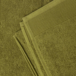 Homescapes Moss Green 100% Combed Egyptian Cotton Set Of 2 Face Cloths 700 Gsm - thumbnail 4