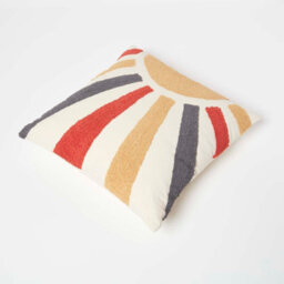 Homescapes Orange & Yellow Sunshine Tufted Cotton Cushion 45 X 45 Cm - thumbnail 5