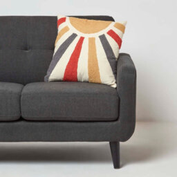 Homescapes Orange & Yellow Sunshine Tufted Cotton Cushion 45 X 45 Cm - thumbnail 2