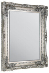Mirroroutlet Carved Louis Silver Antique Style Wall Mirror 120 X 90 - thumbnail 4