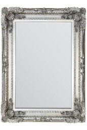 Mirroroutlet Carved Louis Silver Antique Style Wall Mirror 120 X 90 - thumbnail 3