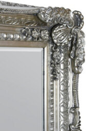 Mirroroutlet Carved Louis Silver Antique Style Wall Mirror 120 X 90 - thumbnail 6
