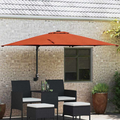 Berkfield Garden Parasol Terracotta 248,5 X 247,5 X 119 Cm Fabric - image 1