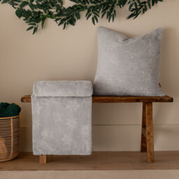 furn. Furn Snowflakes Faux Fur Cushion Cover, 50Cm X 50Cm, Grey - thumbnail 5