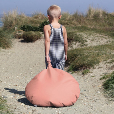 rucomfy Beanbags Rucomfy Indoor Or Outdoor Bean Bag For Kids - Dusky Pink Smarty Floor Cushion Seat - image 1