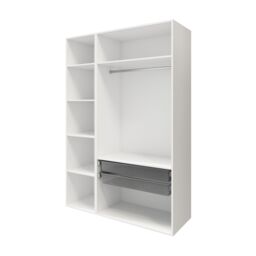 GoodHome Atomia Freestanding Matt White Chipboard Wardrobe (H)2250mm (W)1500mm (D)580mm - thumbnail 3