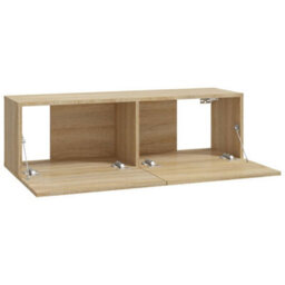 Berkfield Classic 8 Piece Tv Cabinet Set Sonoma Oak Engineered Wood - thumbnail 5