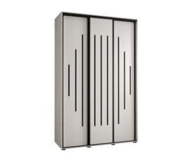 Arte Cannes Xii Sliding Door Wardrobe W150Cm - Bright White Storage For Contemporary Living - thumbnail 1