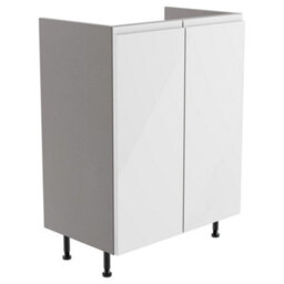 Westport Gloss White Modern Freestanding Bathroom & Wet Room Base Unit (W)595mm (H)820mm - thumbnail 1
