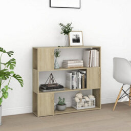 Berkfield Book Cabinet Room Divider Sonoma Oak 100X24X94 Cm - thumbnail 3