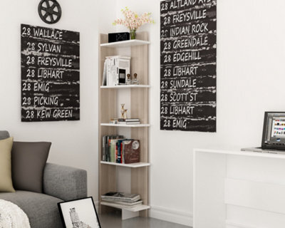 Decorotika Alice Corner Bookcase White & Cordoba - image 1