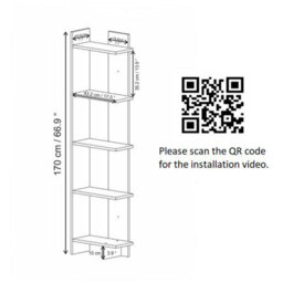 Decorotika Alice Corner Bookcase White & Cordoba - thumbnail 5