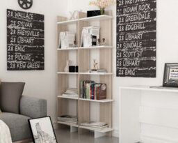 Decorotika Alice Corner Bookcase White & Cordoba - thumbnail 4