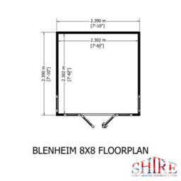 Shire Blenheim 8X8 Shiplap Rooms For The Garden - thumbnail 9