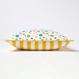 Homescapes Cotton Multi Colour Polka Dots Cushion Cover, 45 X 45 Cm - thumbnail 3