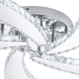 Living And Home 40W Petal-Inspired Led Crystal Ceiling Light With Remote Control, Adjustable Brightness And Colour Temperature - thumbnail 7