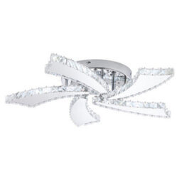 Living And Home 40W Petal-Inspired Led Crystal Ceiling Light With Remote Control, Adjustable Brightness And Colour Temperature - thumbnail 4