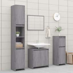 Berkfield Bathroom Cabinet Grey Sonoma 60X33X61 Cm Engineered Wood - thumbnail 9
